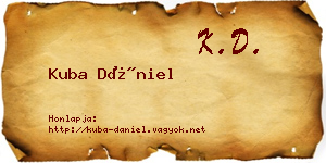 Kuba Dániel névjegykártya